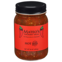 Mateos Hot Gourmet Salsa, 16 Ounce