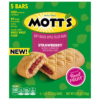 Mott's Soft Baked Apple Filled Bars Strawberry, 5 Each