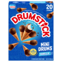 Drumstick MINI DRUMS Vanilla Simply Dipped Mini Ice Cream Cones, 20 Each