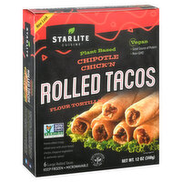 StarLite Cuisine Tacos, Chipotle Chick'n, Rolled, 12 Ounce