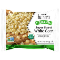 Heinen's Super Sweet Organic White Corn, 16 Ounce