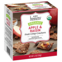 Heinen's Apple & Raisin Organic Fruit Crisp Crackers, 5.3 Ounce
