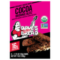 Dave's Killer Bread Snack Bars Cocoa Brownie Blitz, 4 Each