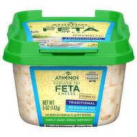 Athenos Traditional Reduced Fat Crumbled Feta Cheese, 5 Ounce