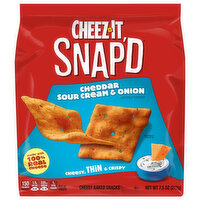 Cheez-It Cheese Cracker Chips, Thin Crisps, Lunch Snacks, Cheddar Sour Cream Onion, 7.5 Ounce
