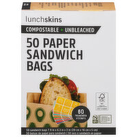 Lunchskins Sandwich Bags Avocado, 50 Each