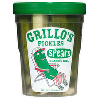 Grillo's Italian Dill Pickle Spears, 32 Ounce