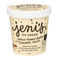 Jeni's Ice Cream Salted Peanut Butter with Chocolate Flecks, 16 Ounce
