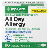 Topcare All Day Allergy Tablets, 90 Each