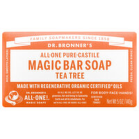 Dr. Bronner's Bar Soap, All-One Hemp Tea Tree, 5 Ounce
