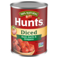 Hunt's Diced Tomatoes With Basil Garlic And Oregano, 14.5 Ounce