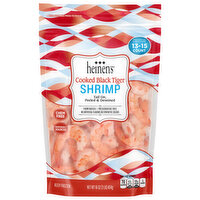 Heinen's Cooked Black Tail-On Tiger Shrimp, 13-15 Count, 16 Ounce