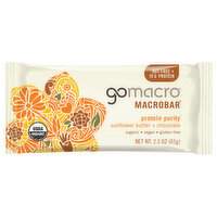 Gomacro Bar Sunflower Pnut Chocolate, 2.3 Ounce