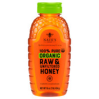 Nature Nates Honey, Organic, Raw & Unfiltered, 16 Ounce
