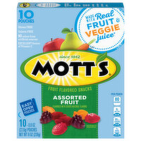 Motts Assorted Fruit Flavored Snacks, 10 Count, 10 Each