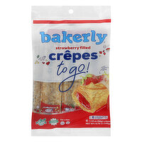 Bakerly Crepes To Go, Strawberry Filled, 6.78 Ounce