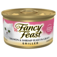 Purely Fancy Feast Grilled Gravy Wet Cat Food, Salmon & Shrimp Feast, 3 Ounce