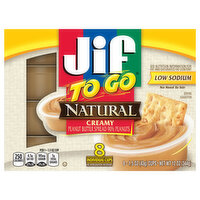 Jif Peanut Butter To Go, Natural, Creamy, 12 Ounce