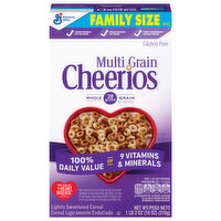 Cheerios Cereal, Multi Grain, Lightly Sweetened, Family Size, 18 Ounce