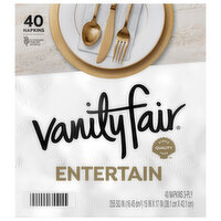 Vanity Fair Entertain Napkins, 40 3-Ply Paper Napkins, 40 Each