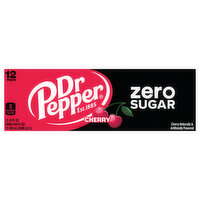 Dr Pepper Cherry Zero Sugar Soda, 12 Each