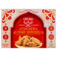 Deep Indian Kitchen Chicken Tikka Samosas, Medium Spice, 7.5 Ounce