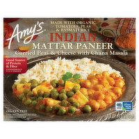 Amy's Kitchen Frozen Indian Mattar Paneer, Non-GMO, Gluten free, 10 Ounce