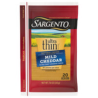 Sargento Mild Natural Cheddar Cheese Ultra Thin Slices, 7.6 Ounce