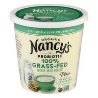 Nancy's Yogurt, Organic, Plain, Whole Milk, 100% Grass-Fed, 24 Ounce
