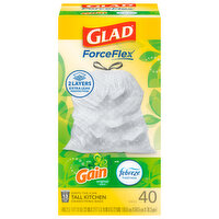 Glad 13 Gallon Forceflex Drawstring Gain, 40 Each