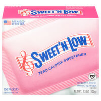 Sweet'N Low Sweetener, Zero Calorie, Packets, 100 Each