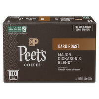 Peets Coffee Kcup Major Dickasons Blend, 10 Each