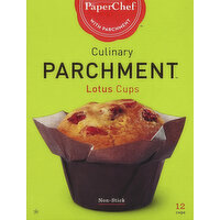 PaperChef Non-Stick Culinary Parchment Lotus Cups, 12 Each