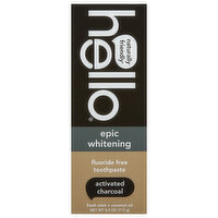 Hello Activated Charcoal Fluoride Free Whitening, 4 Ounce