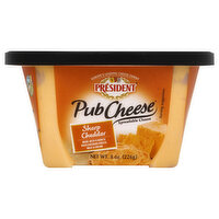 President Cheddar Pub Cheese, 8 Ounce
