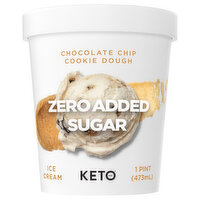 Keto Chocolate Chip Cookie Dough Ice Cream Pint, 16 Ounce
