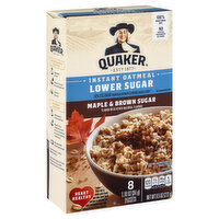 Quaker Instant Oatmeal Lower Sugar Maple & Brown Sugar, 8 Each