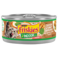 Friskies Indoor Gravy Wet Cat Food, Indoor Chunky Chicken & Turkey Casserole In Gravy, 5.5 Ounce
