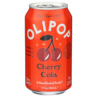 OLIPOP Prebiotic Soda, Cherry Cola, 12 Ounce