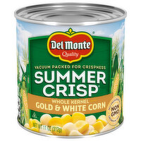 Del Monte Gold & White Corn, Sweet, Whole Kernel, 11 Ounce