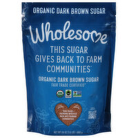 Wholesome Sugar, Organic, Dark Brown, 1.5 Pound