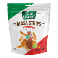 Fresh Gourmet Masa Strips Chile Lime with Tajin, 3.5 Ounce