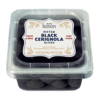 Heinen's Pitted Black Cerignola Olive in Brine, 10 Ounce