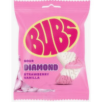 Bubs Sour Diamond Candy Strawberry Vanilla, 5.5 Ounce
