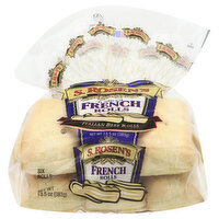 S. Rosen's French Rolls, Sliced, 6 Each