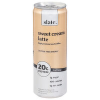 Slate High Protein Iced Coffee Sweet Cream Latte, 11 Ounce