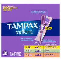 Tampax Radiant Multi R-S-S + Unscented, 28 Each