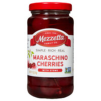 Mezzetta Cherries, Maraschino, With Stems, 11 Ounce