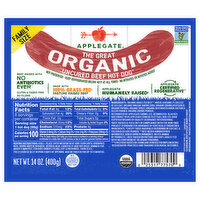 Applegate The Great Organic Uncured Beef Hot Dog, 14 Ounce