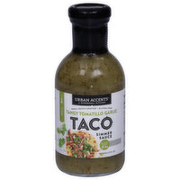 Urban Accents Simmer Sauce, Tangy Tomatillo Garlic, Medium, Taco, 12.6 Ounce